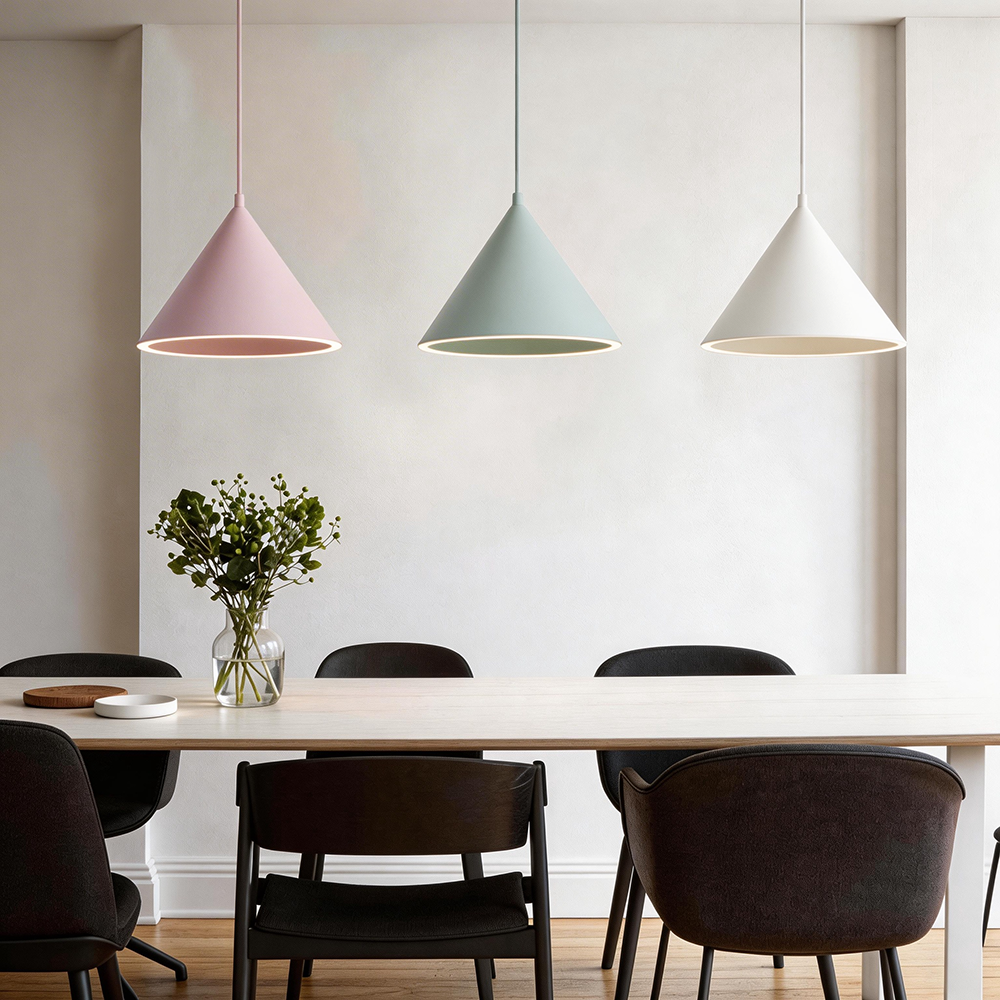 Valentina Minimalist LED Pendant Light White/Black Bedroom Acrylic
