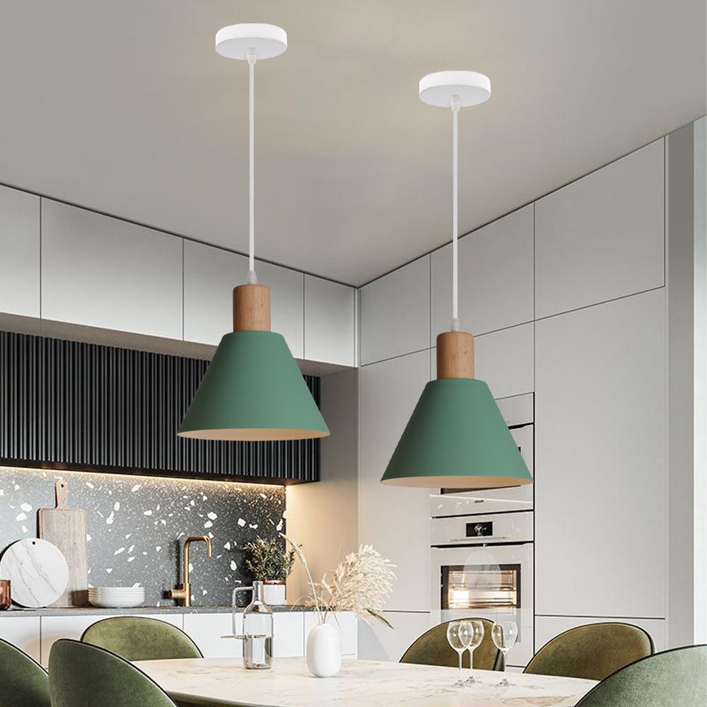 Nordic Wood Cone Pendant Light | 1-Light