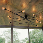 Arisha Vintage Modern Minimalist Industrial Metal Black Ceiling Lamp