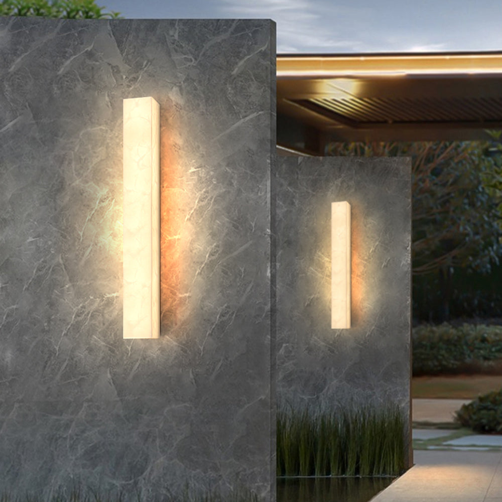 Ayen Modern Rectangular Outdoor Wall Lamp, White