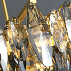 Kristy Modern Annular Metal Crystal Pendant Light, Gold