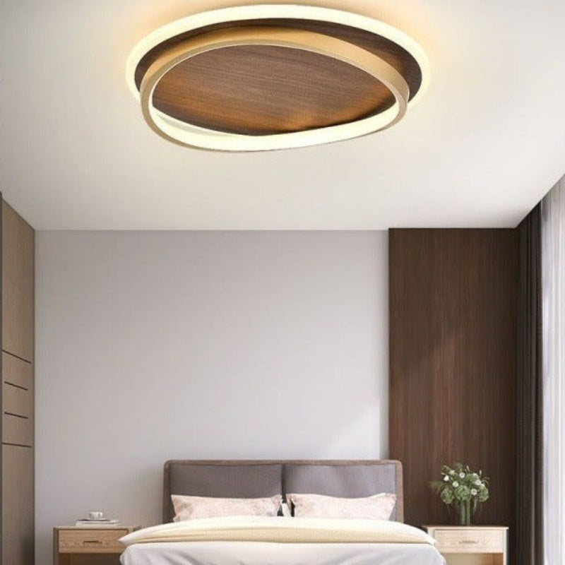 Arisha Modern Round Dimmable Ceiling Light Gold Metal Bedroom