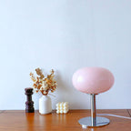 Nordic Vintage Round Glass Table Lamp 1-Light