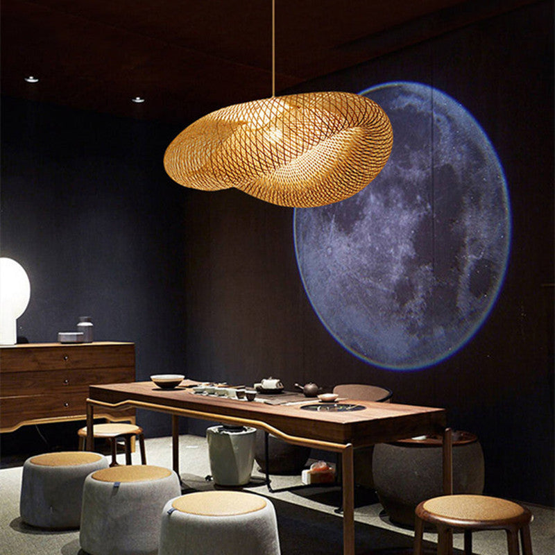 Rinwa Cloud Suspension. Bamboo. Wood. Living Room
