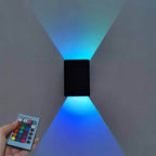 Modern RGB LED Square Wall Light with Remote | 1-Light