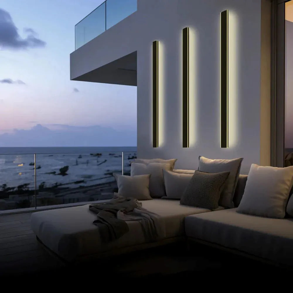 Elune Outdoor LED Wall Sconce Waterproof Minimalist Metal