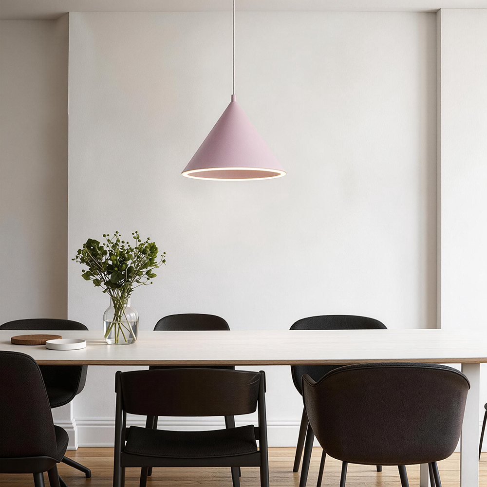 Valentina Minimalist LED Pendant Light White/Black Bedroom Acrylic