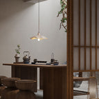 Japanese Vintage Cement Flower Pendant Light | 1-Light