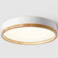 Nordic Wood Round LED Flush Ceiling Light | 1-Light