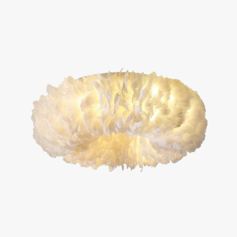 O'Moore Boho LED Ceiling Light White/Yellow/Grey Metal Bedroom