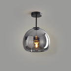 Nordic Glass Globe Semi-Flush Ceiling Light | 1-Light
