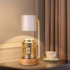 Japanese Wood 1-Light Dimmable Wax Melting Table Lamp