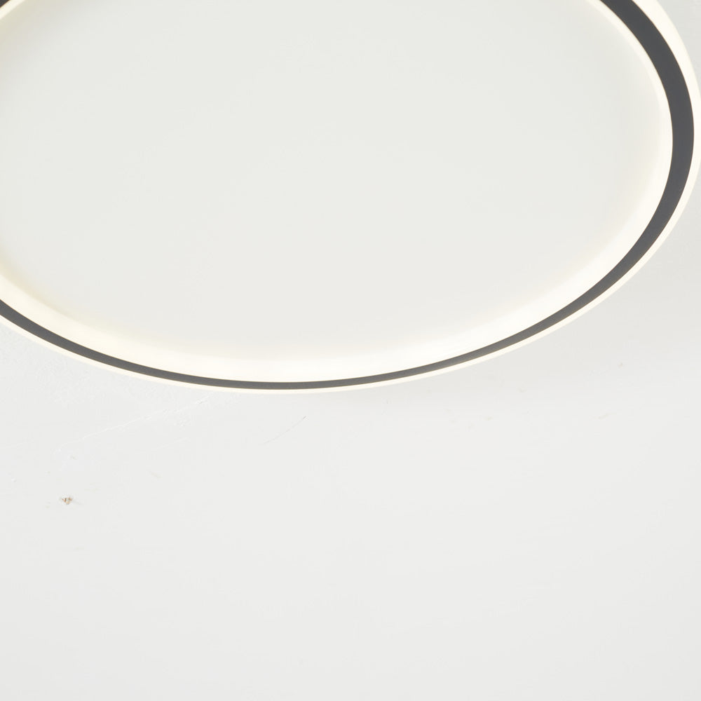 Quasso Modern Round Ceiling Light White/Black. Living Room