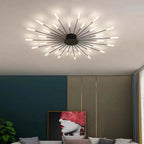 Wesley Ceiling Light Fireworks Artistic Design Black/Gold