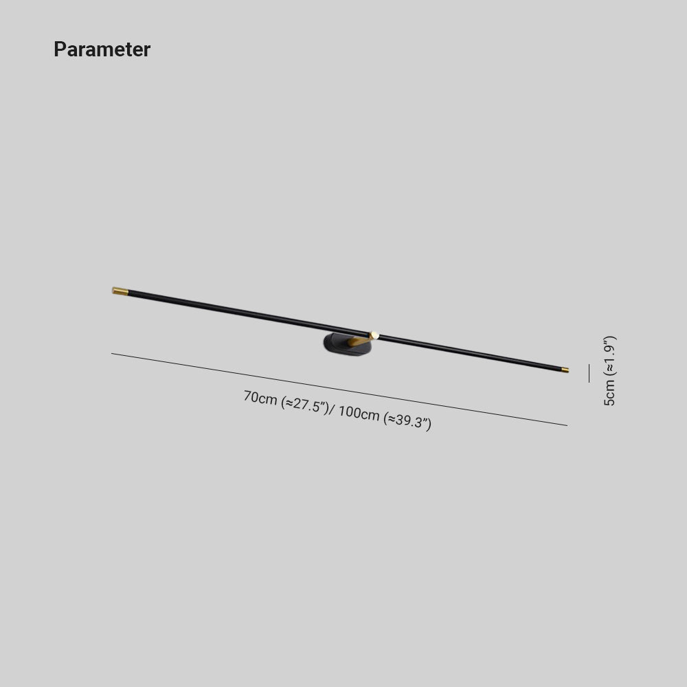 Ivox Minimalist Linear Wall Lamp Gold&Black