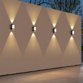 Marve Nordic Up Down Outdoor Wall Lamp, White/Black