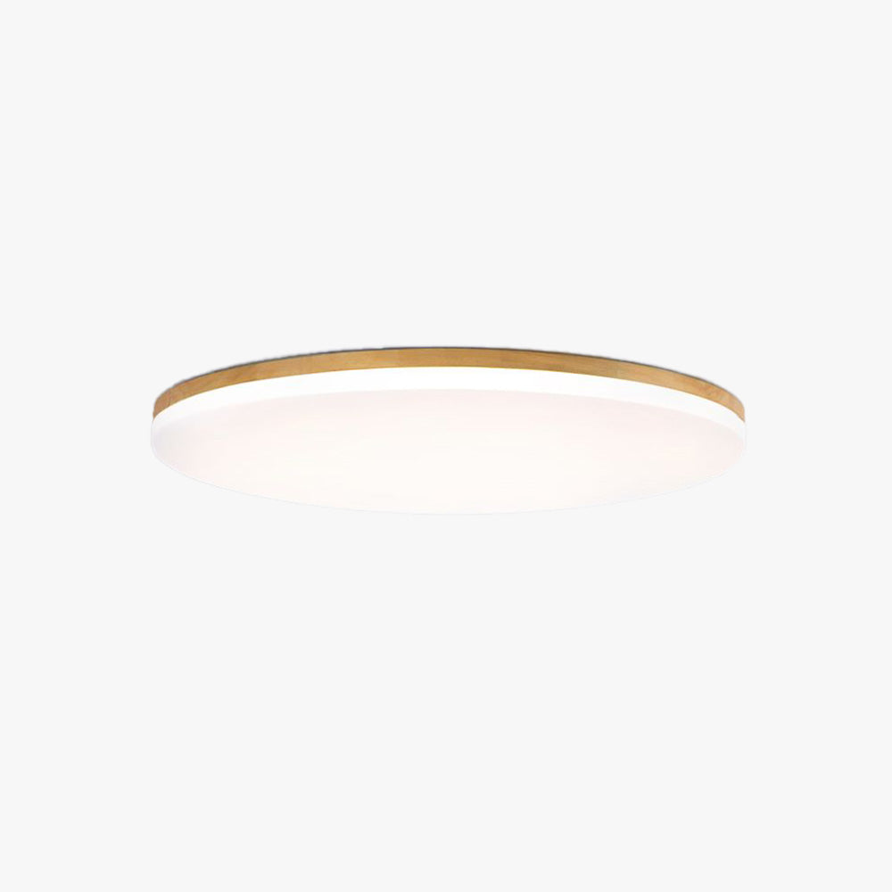 Muto Ceiling Light Wooden Bowl, White, Modern LED Living Room/Bedroom