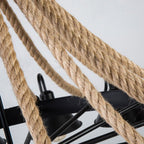 Epoch Vintage Industrial Rope Chandelier Living Room