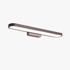 Luxa Modern Metal Wall Lamp Mirror Front, Curved, Black/Coffee