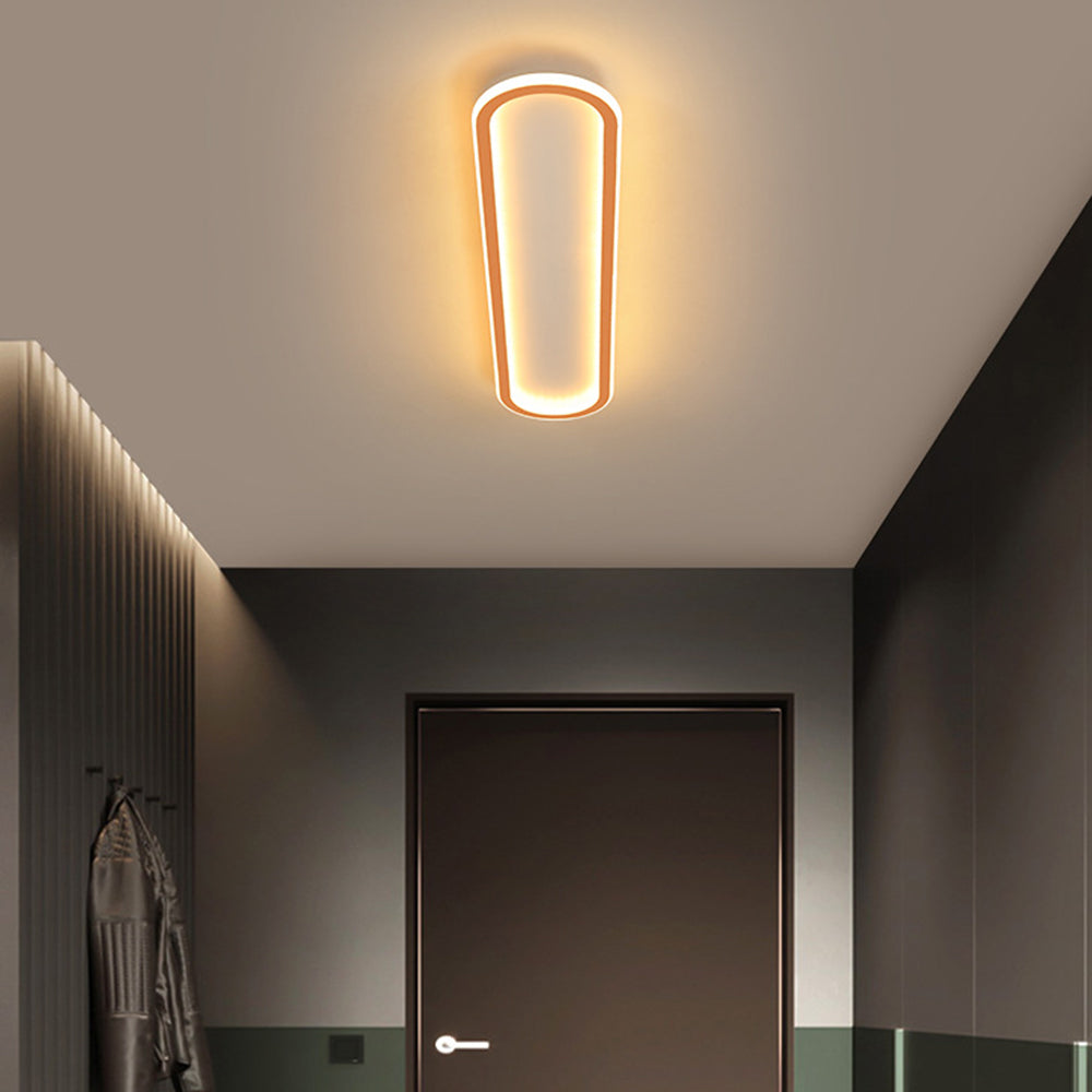 Sana Minimalist Oval Ceiling Light Black/Gold/Rose Gold