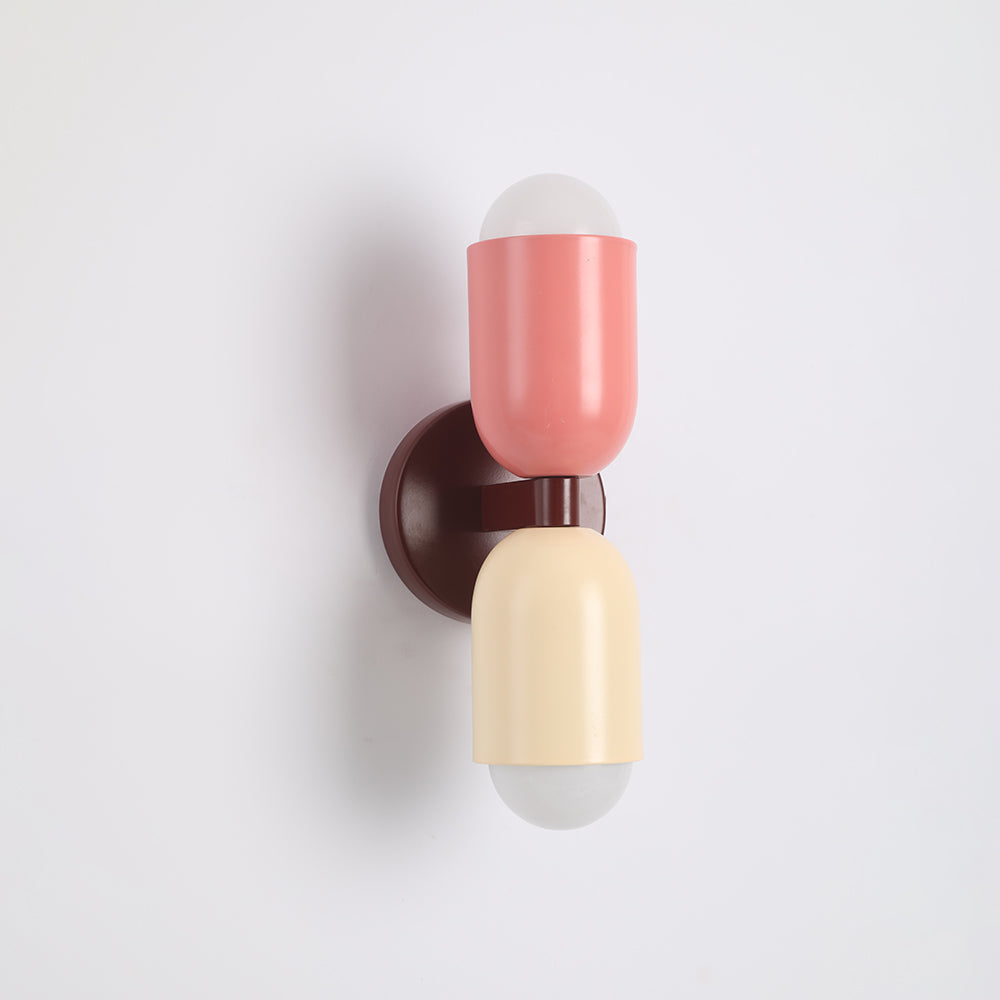 Kira Scandinavian Cylinder Wall Sconce Colored Metal Living Room