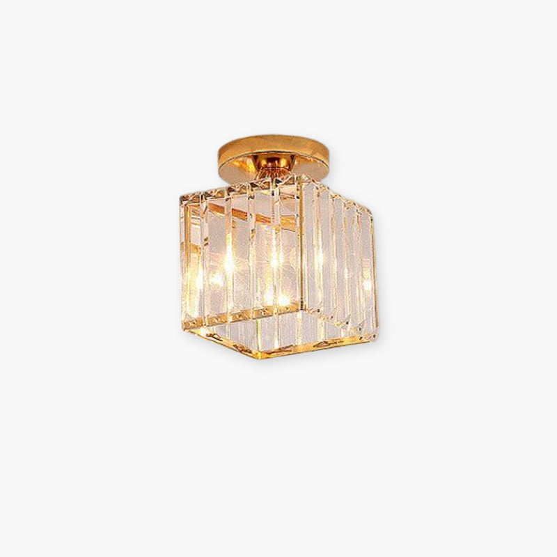 Valentina Simple Ceiling Light Black Silver/Gold Metal/Crystal Corridor