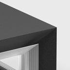 Ray Contemporary LED Cube Metal Outdoor Lamps, Black