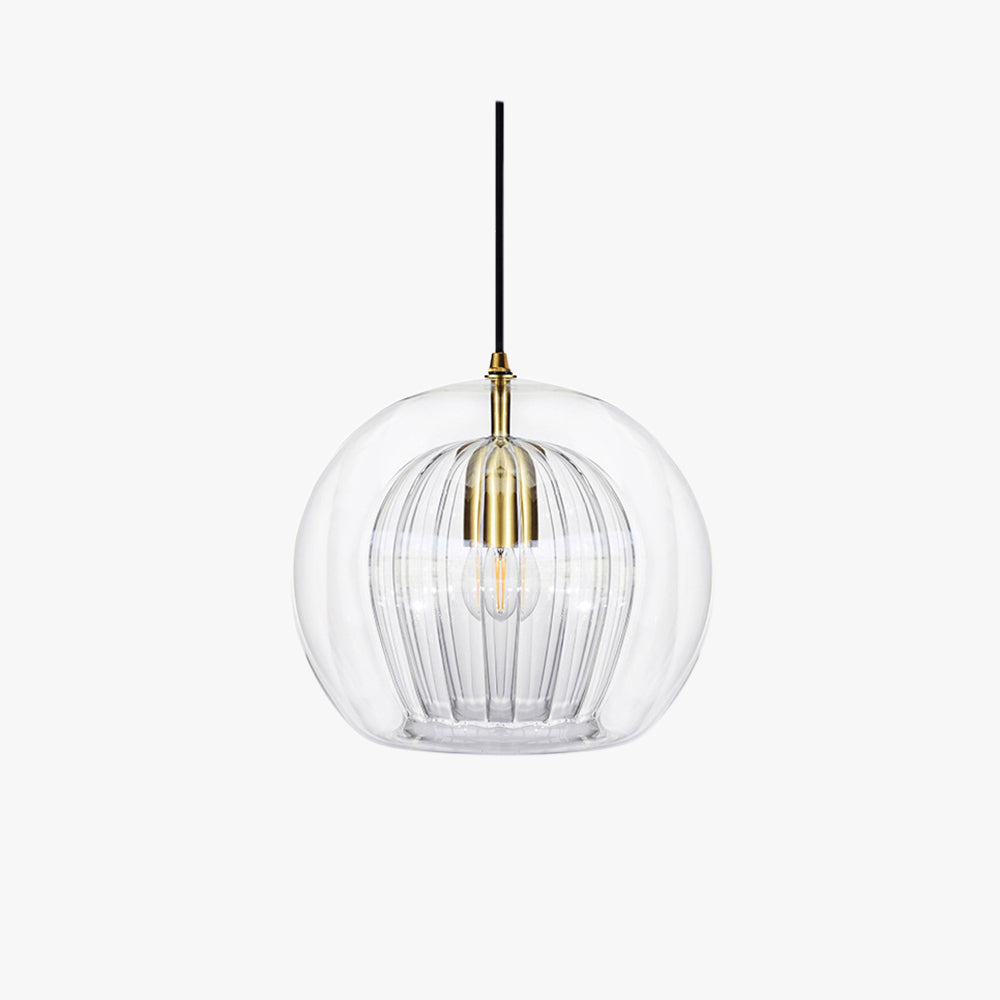 Valentina Pendant Light Clear/Amber Dining Room/Living Room Glass