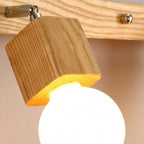 Winna Square Adjustable LED Wall Sconce Natural Metal/Wood