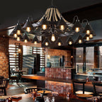Epoch Vintage Industrial Rope Chandelier Living Room
