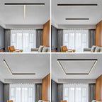Solin Linear Black Ceiling Light/Wall Light