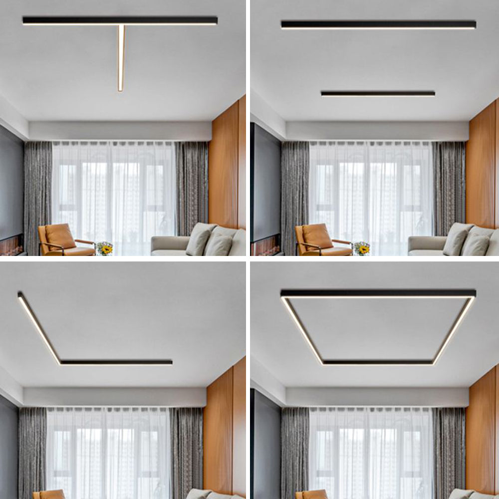 Solin Linear Black Ceiling Light/Wall Light
