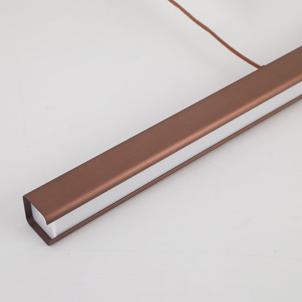 Arisha Modern LED Pendant Light Linear Black/Brown Dining Room Metal