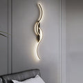 Lumor Modern Wave Design Wall Sconce Black/Gold Living Room