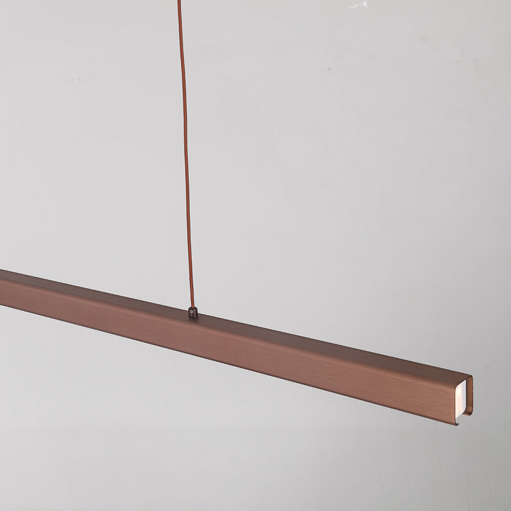 Arisha Modern LED Pendant Light Linear Black/Brown Dining Room Metal