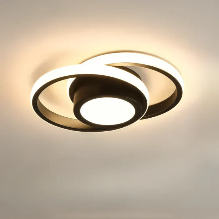 Modern LED Ceiling Light with Double Ring Design - Twilight Rings