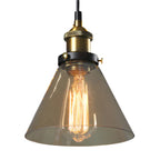 Retro Industrial Pendant Lamp with Glass – Smoky Glass Shade