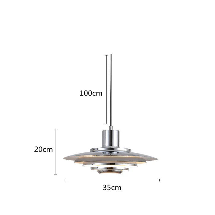 Retro Hanging Lamp Made of Aluminum – Layered LED Lamp