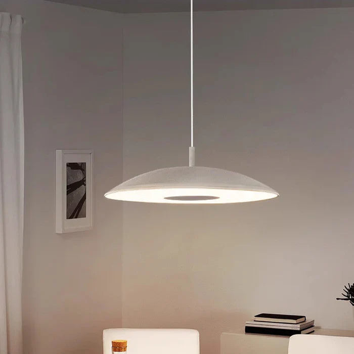 Slim Metal LED Pendant Lamp – Modern Ceiling Light in Plate Shape