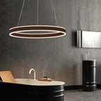 Black/Brown Ring Ceiling Pendant Contemporary 2/3/4 Lights Acrylic LED Chandelier in Warm/White Light