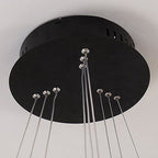 Black/Brown Ring Ceiling Pendant Contemporary 2/3/4 Lights Acrylic LED Chandelier in Warm/White Light