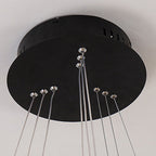 Black/Brown Ring Ceiling Pendant Contemporary 2/3/4 Lights Acrylic LED Chandelier in Warm/White Light