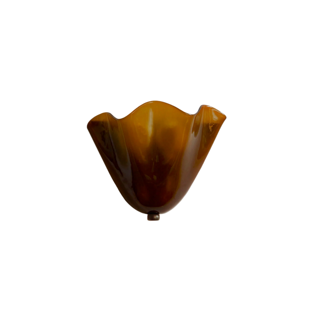 Retro Stained Glass Skirt Shell Wall Sconce LED 1-light