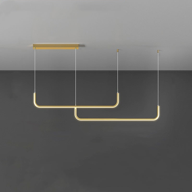 Arisha Modern LED Pendant Light Gold/Black Metal Dining/Living Room
