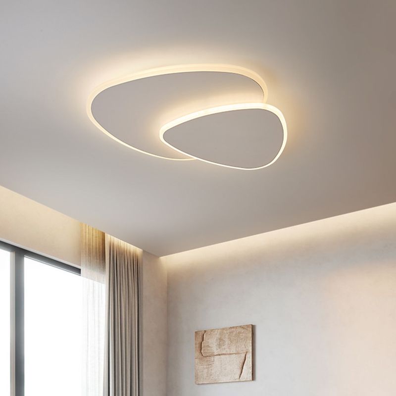 Zeno Modern Triangle Ceiling Light White Living Room