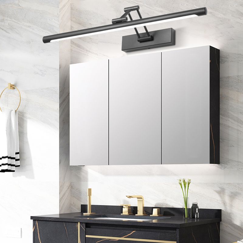 Volo Adjustable Simple Linear Wall Sconce Black/White. Bedroom