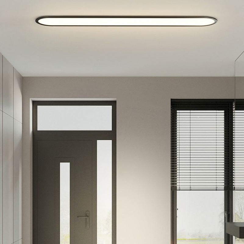 Arisha Modern Ceiling Light Dimmable Black Rectangular Living Room/Bedroom Metal