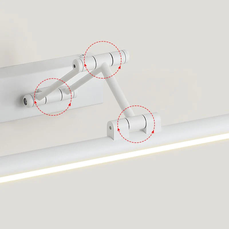 Volo Adjustable Simple Linear Wall Sconce Black/White. Bedroom