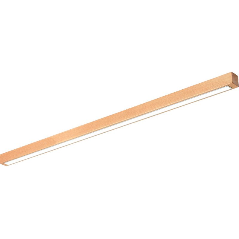 Dwyn Minimalist Linear Wall Mirror Sconce Wood Living Room