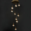 Valentina Modern Spiral Ball Glass Staircase Chandelier
